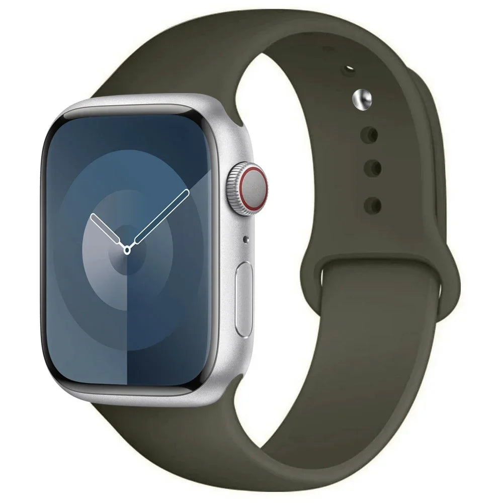 Silicone Apple Watch Band — All Series Compatible 38mm to 49mm | Free UK Delivery
