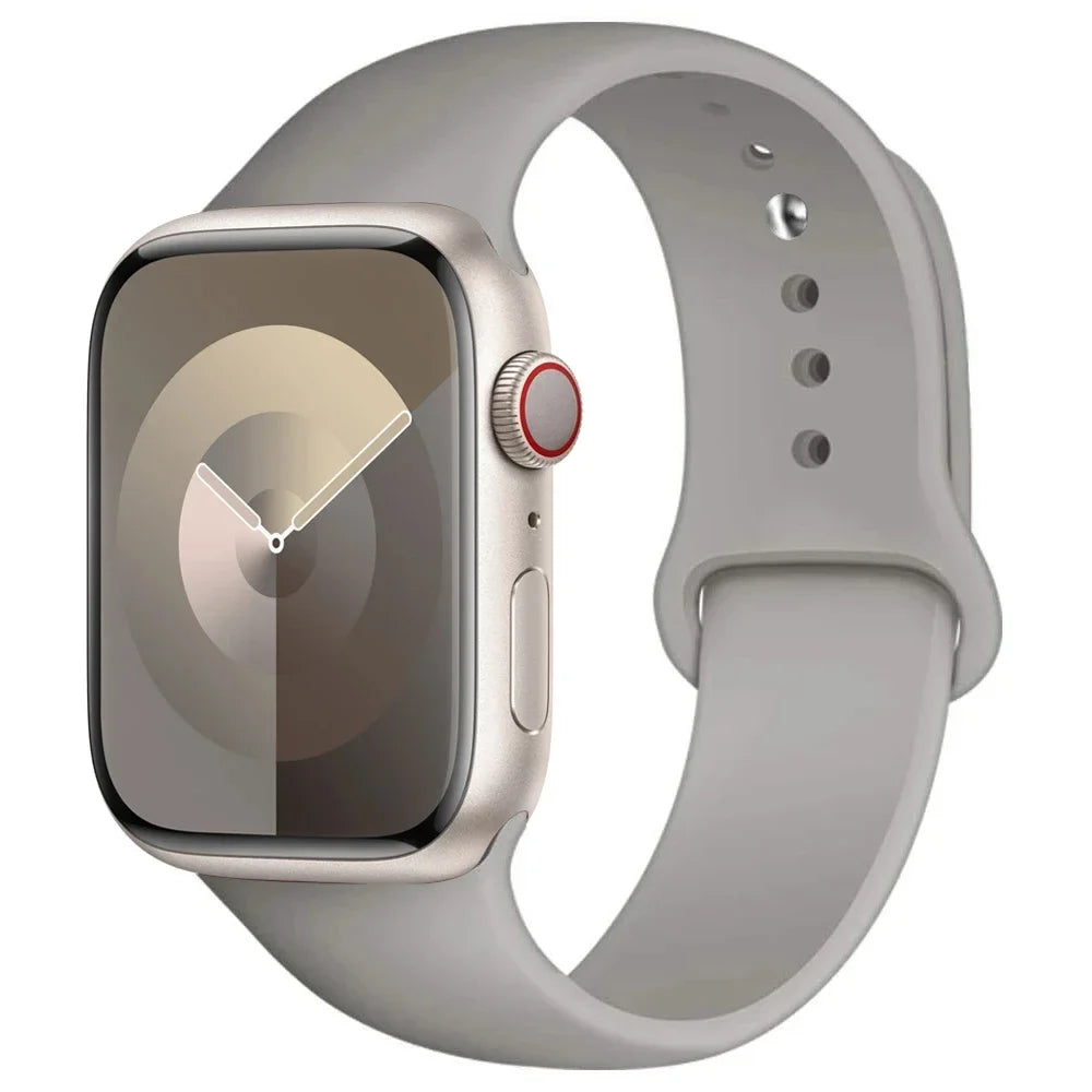 Silicone Apple Watch Band — All Series Compatible 38mm to 49mm | Free UK Delivery