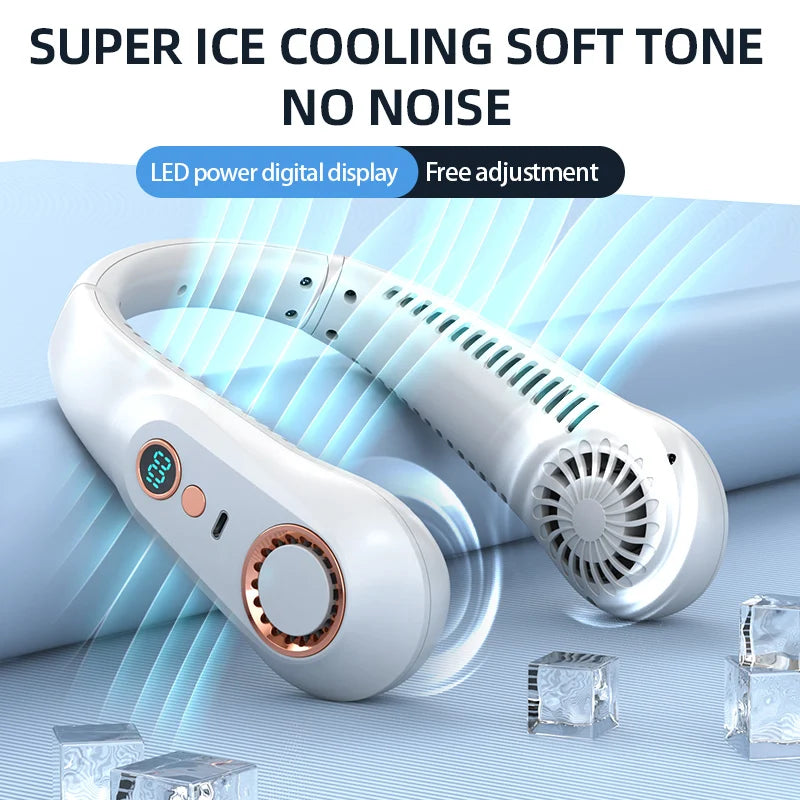 Bladeless Neck Fan — Hands-Free Cooling for Festivals, Commutes & Outdoors | Free UK Delivery