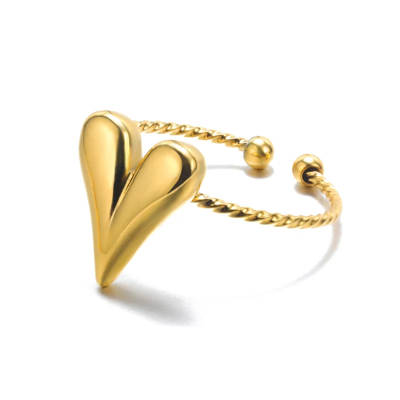 316L Stainless Steel Gold Ring — Never Fade Luxury Couples Ring | Free UK Delivery
