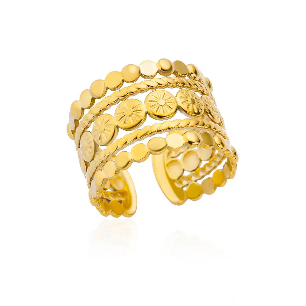 316L Stainless Steel Gold Ring — Never Fade Luxury Couples Ring | Free UK Delivery