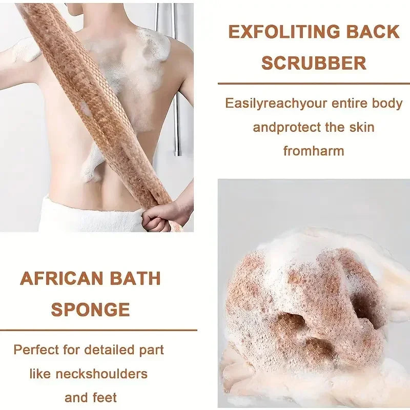 African Exfoliating Bath Sponge — Double-Sided Mesh Body Scrubber for Smooth Skin | Free UK Delivery
