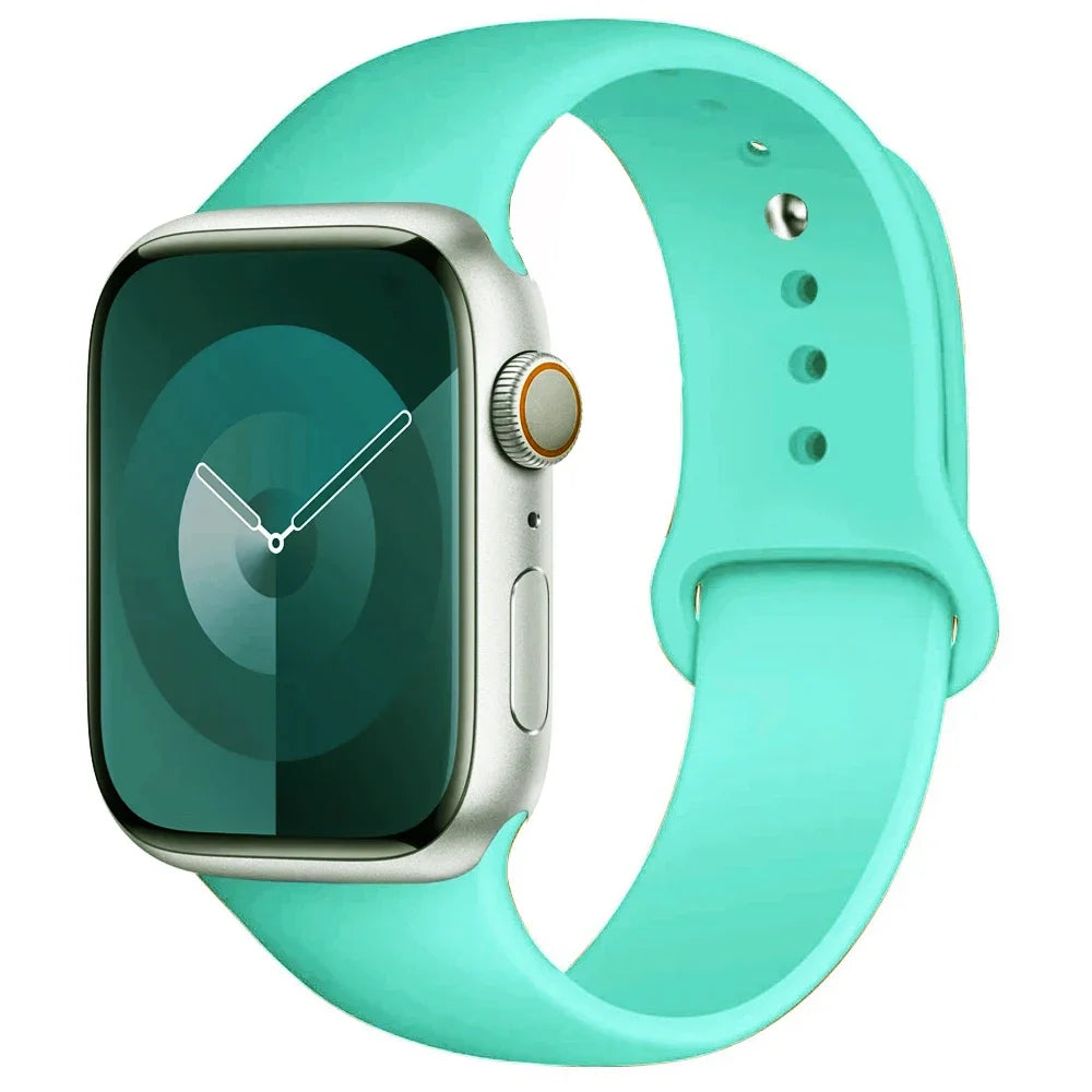 Silicone Apple Watch Band — All Series Compatible 38mm to 49mm | Free UK Delivery