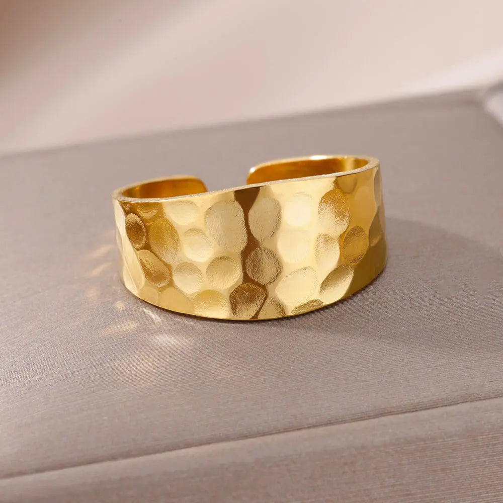 316L Stainless Steel Gold Ring — Never Fade Luxury Couples Ring | Free UK Delivery