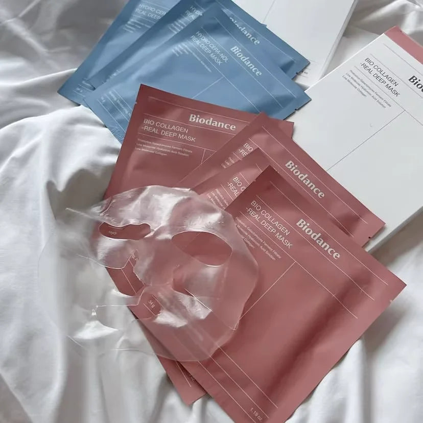 Korean Bio-Collagen Moisturizing Gel Mask | Retinol | Firming Enhance Skin Elasticity | Shrink | Pores Barrier | Repair Facial Glowing