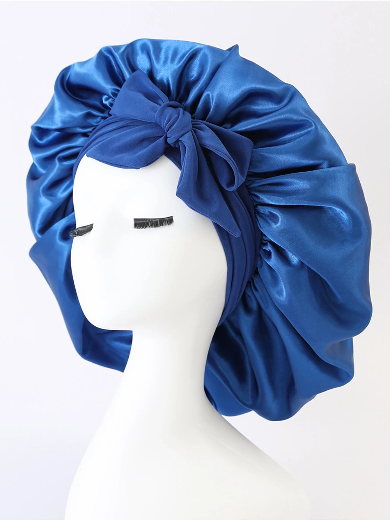 Satin Sleep Bonnet — Overnight Frizz & Curl Protection with Tie Band | Free UK Delivery