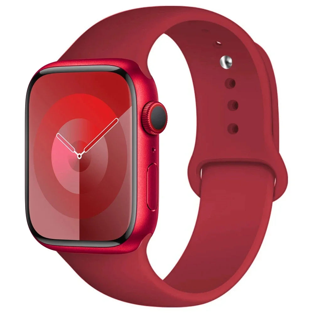 Silicone Apple Watch Band — All Series Compatible 38mm to 49mm | Free UK Delivery