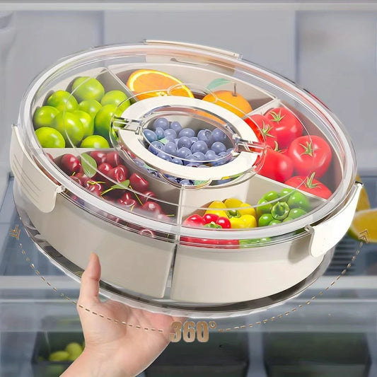 Rotating 5-Compartment Snack Tray — BBQ, Garden Party & Hosting Serving Dish | Free UK Delivery