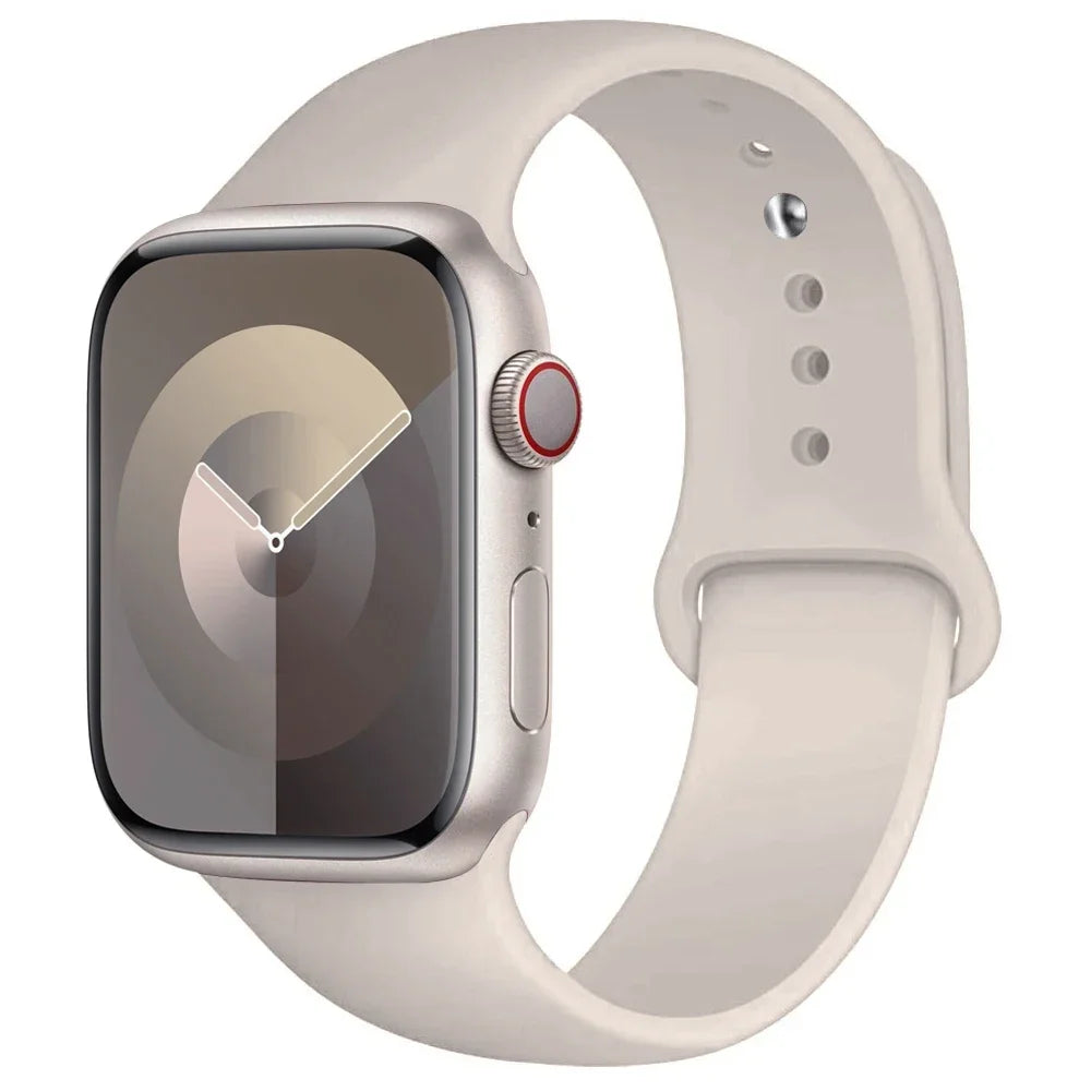 Silicone Apple Watch Band — All Series Compatible 38mm to 49mm | Free UK Delivery