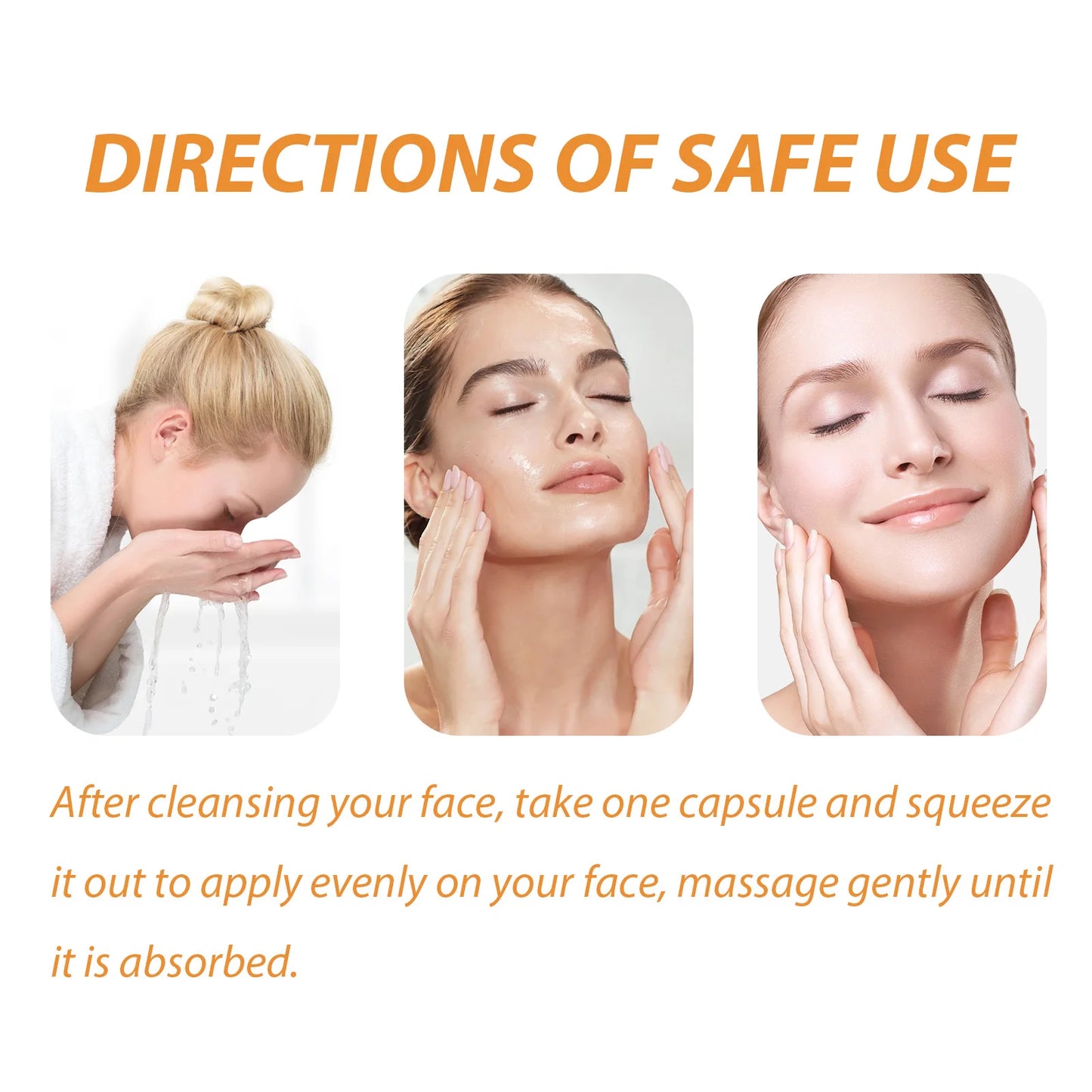 Collagen Face Serum Capsules — Hyaluronic Acid Brightening Skincare, 50 Pack | Free UK Delivery