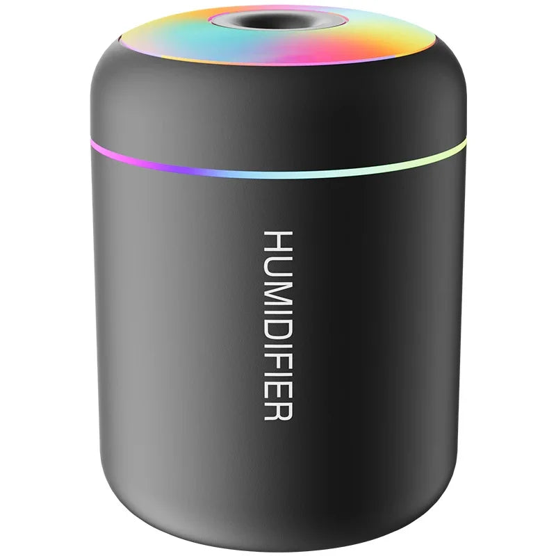 Mini Aromatherapy Diffuser & Humidifier — USB LED Mist Maker for Home, Bedroom & Car