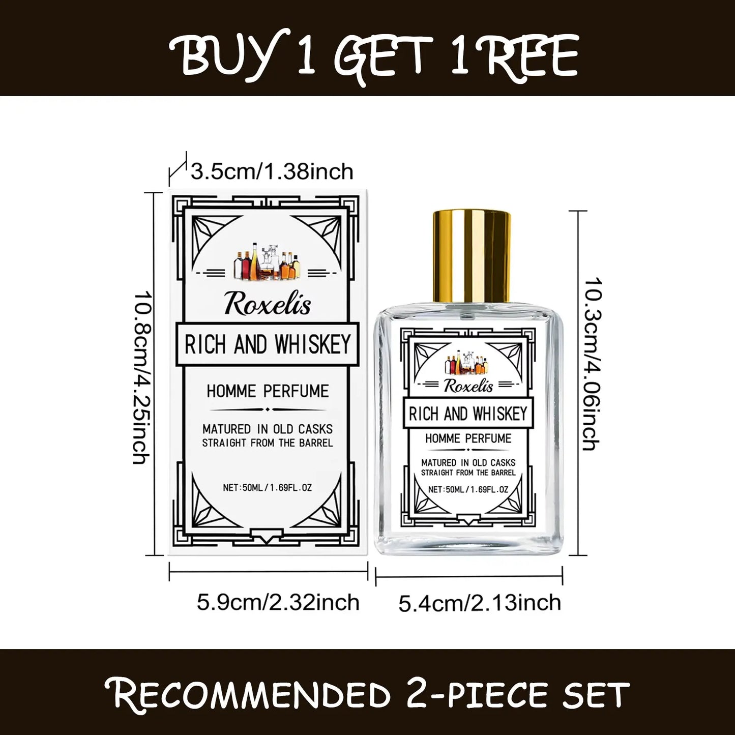 Rich Whiskey Fragrance — Long-Lasting Men's Perfume 50ml | Free UK Delivery