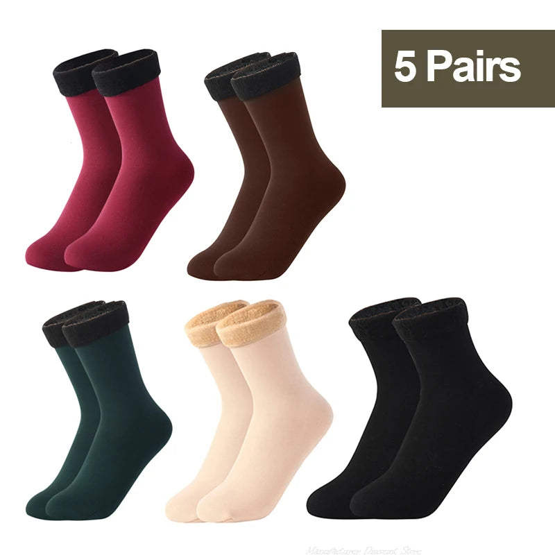 Thermal Fleece Socks for Women — Thick Cosy Winter Socks for Home, Boots & Snow