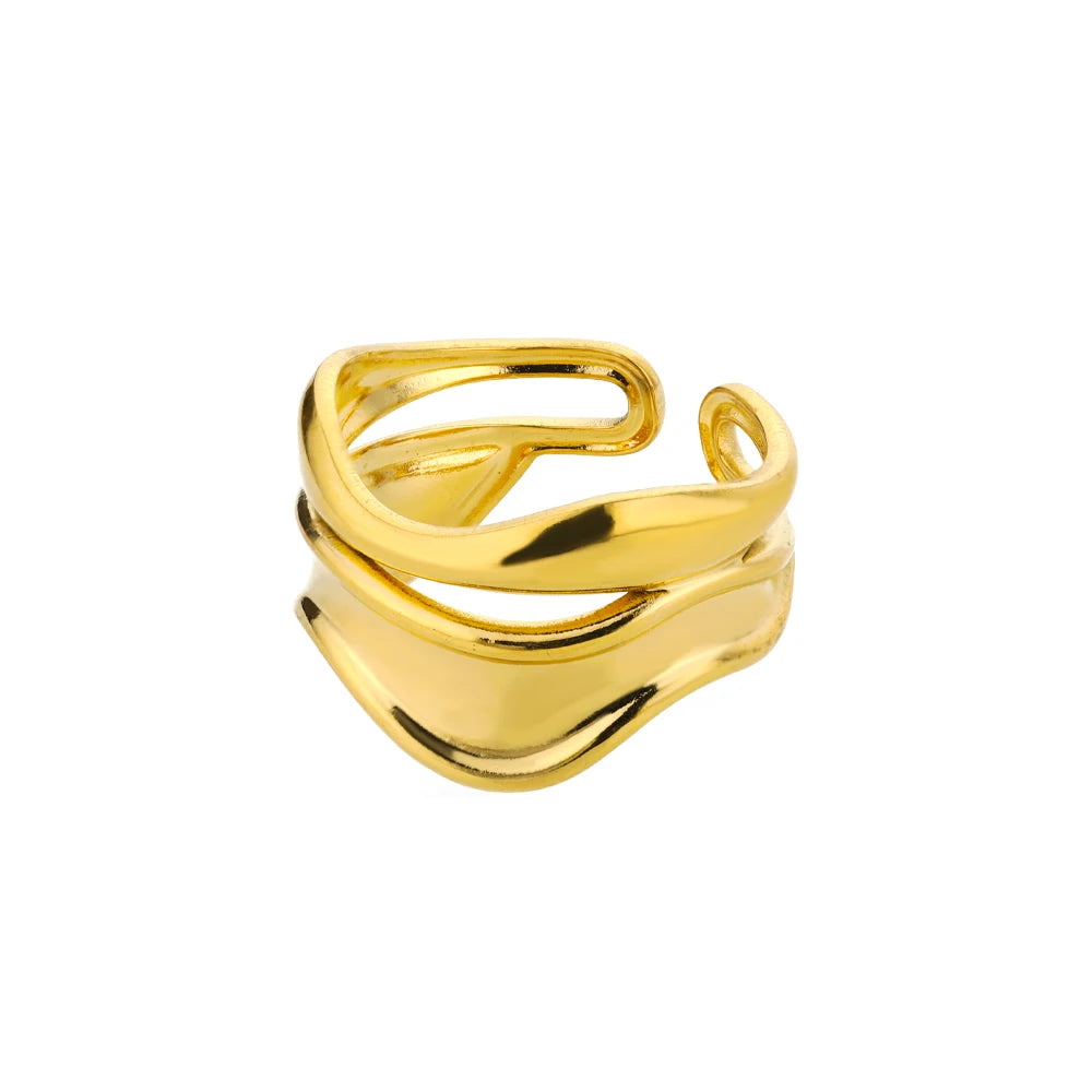 316L Stainless Steel Gold Ring — Never Fade Luxury Couples Ring | Free UK Delivery