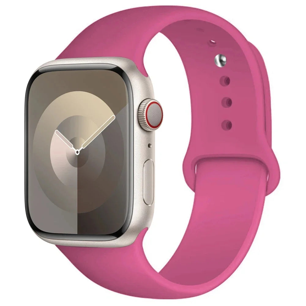 Silicone Apple Watch Band — All Series Compatible 38mm to 49mm | Free UK Delivery