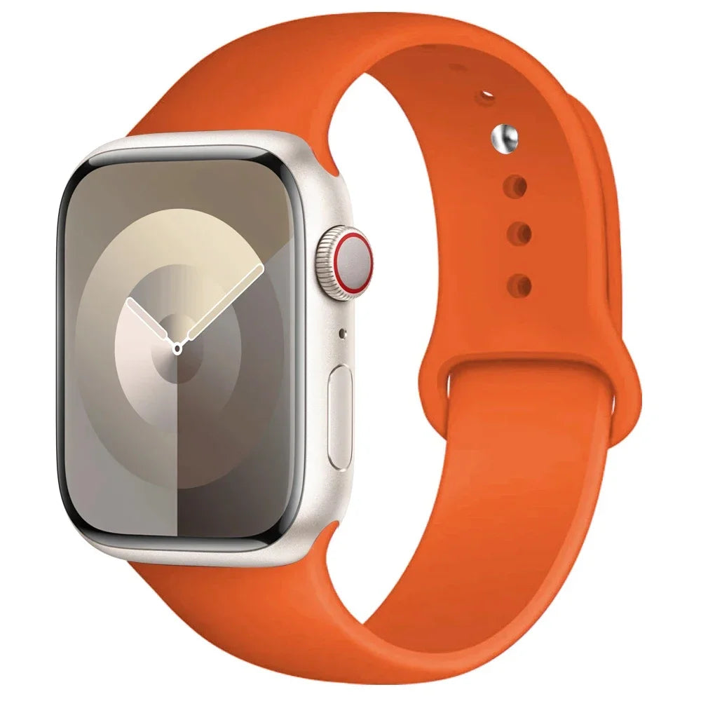 Silicone Apple Watch Band — All Series Compatible 38mm to 49mm | Free UK Delivery