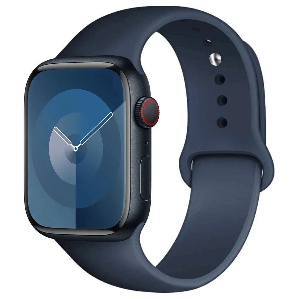 Silicone Apple Watch Band — All Series Compatible 38mm to 49mm | Free UK Delivery