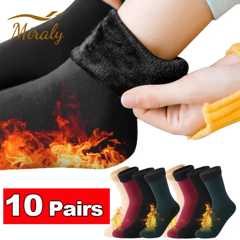 Thermal Fleece Socks for Women — Thick Cosy Winter Socks for Home, Boots & Snow