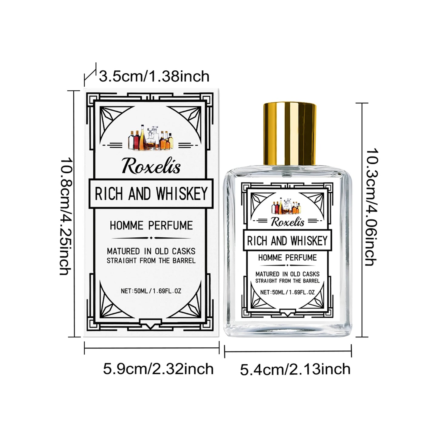 Rich Whiskey Fragrance — Long-Lasting Men's Perfume 50ml | Free UK Delivery