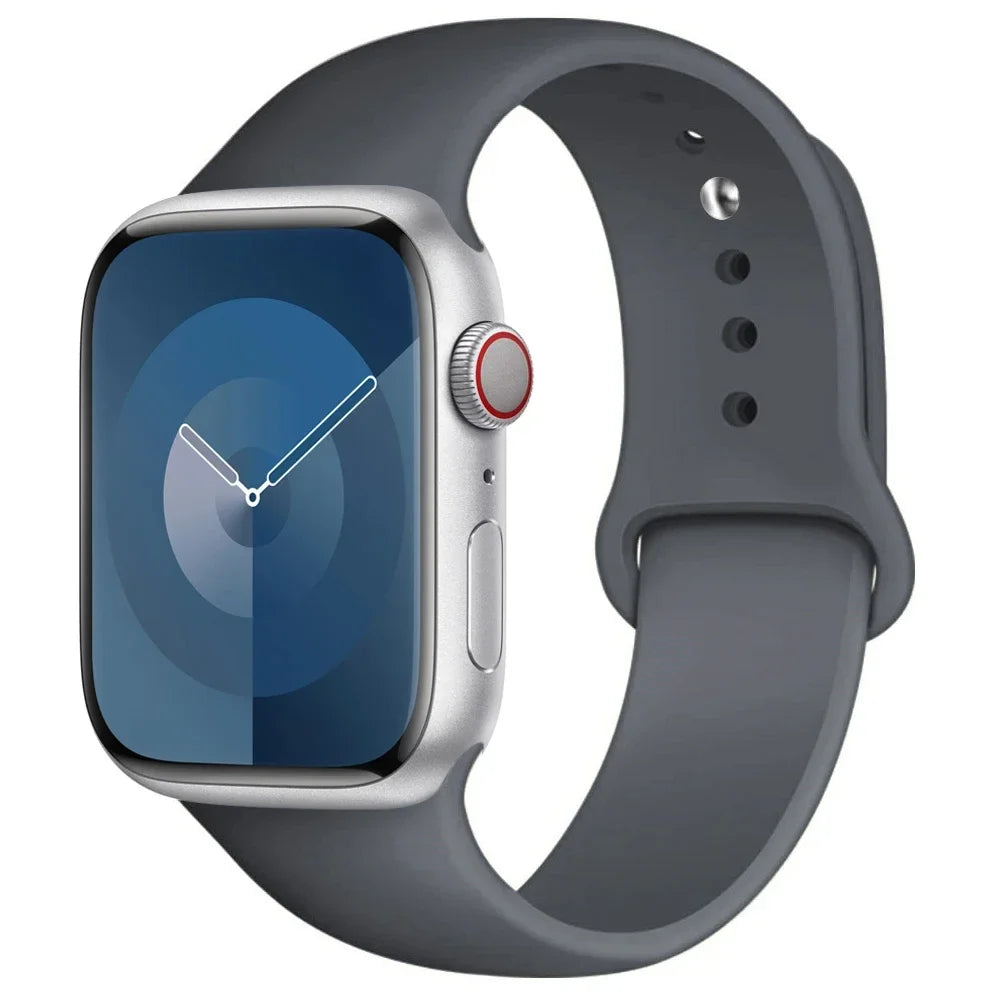 Silicone Apple Watch Band — All Series Compatible 38mm to 49mm | Free UK Delivery