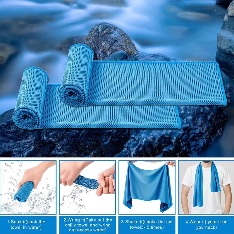 Cooling Towel with Storage Box — Instant Evaporative Sports Towel for Gym & Outdoors | Free UK Delivery