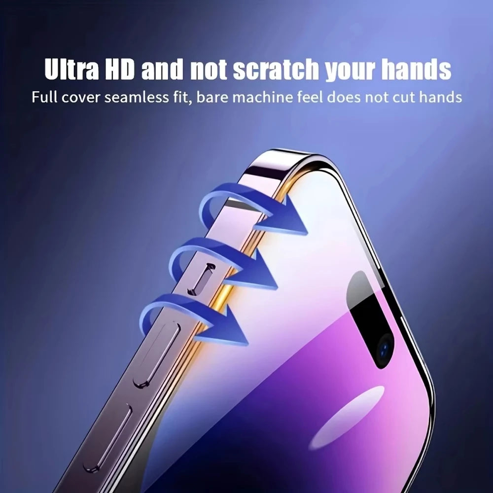Tempered Glass Screen Protector — iPhone 7 to 17, Auto-Install Tool | Free UK Delivery