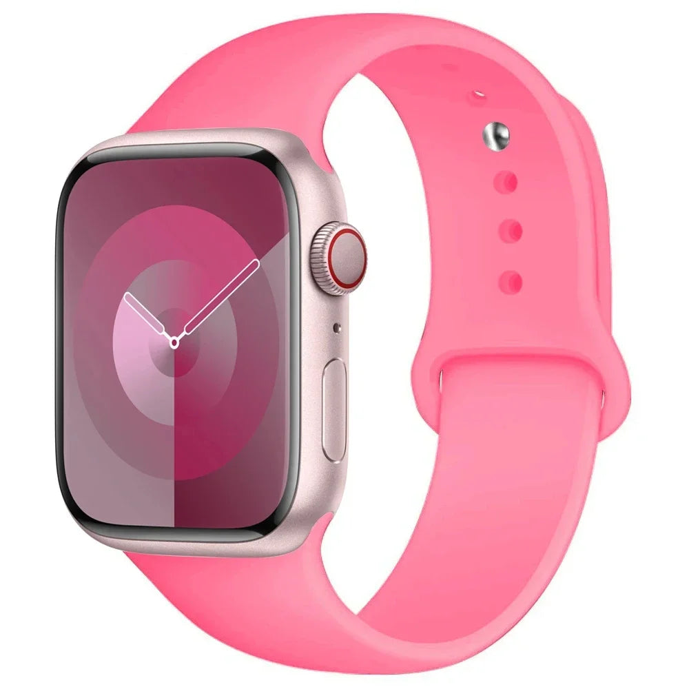 Silicone Apple Watch Band — All Series Compatible 38mm to 49mm | Free UK Delivery