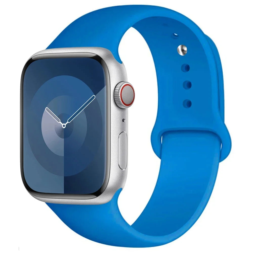 Silicone Apple Watch Band — All Series Compatible 38mm to 49mm | Free UK Delivery