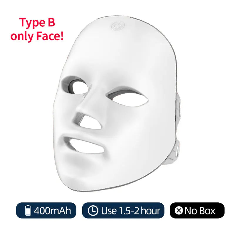7-Colour LED Face Mask — Wireless Photon Light Therapy for Acne, Firming & Glow | Free UK Delivery