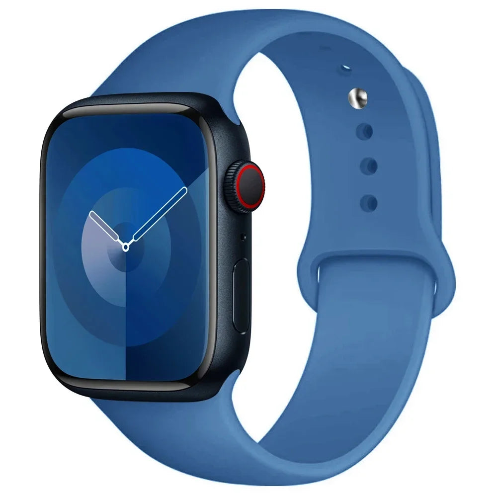 Silicone Apple Watch Band — All Series Compatible 38mm to 49mm | Free UK Delivery