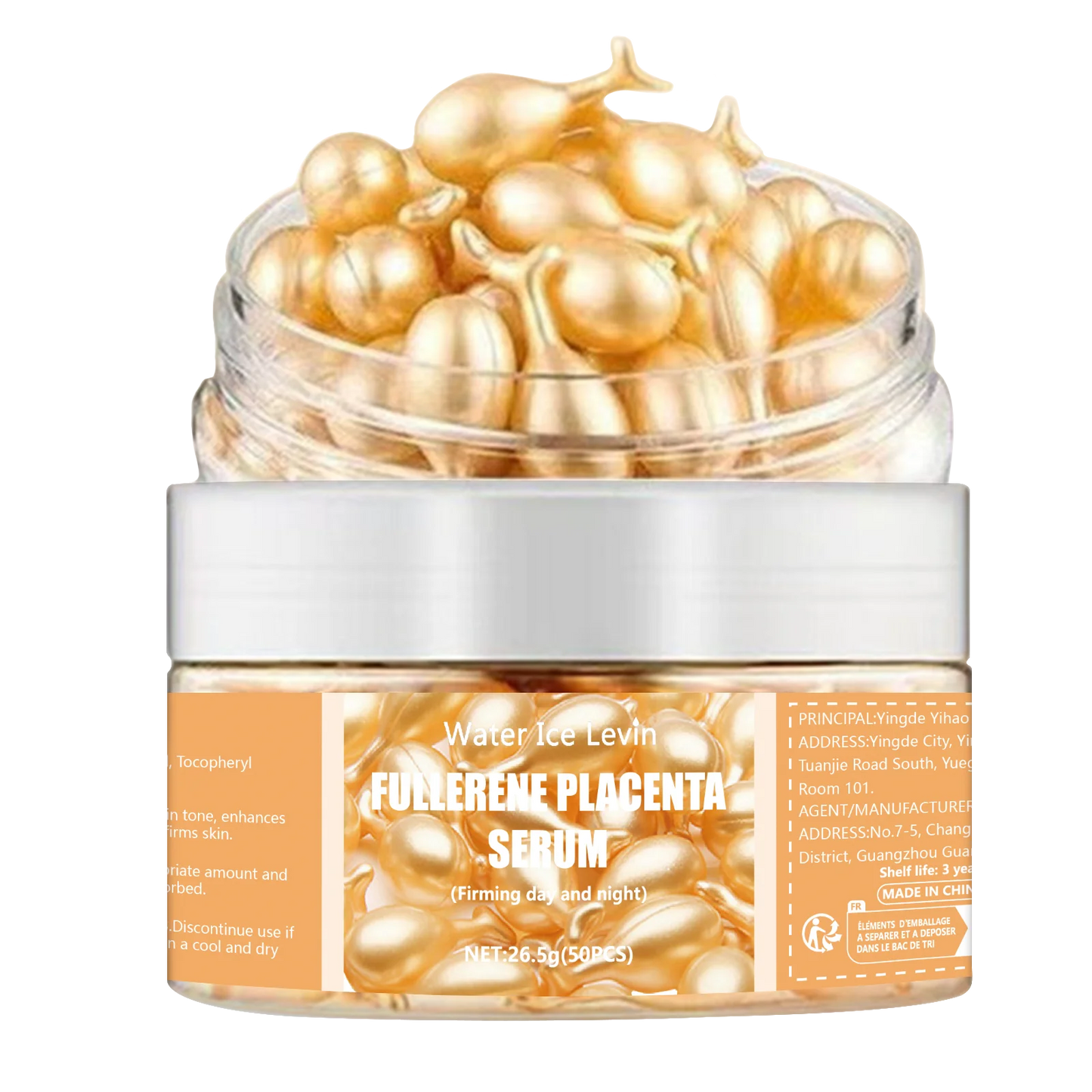 Collagen Face Serum Capsules — Hyaluronic Acid Brightening Skincare, 50 Pack | Free UK Delivery