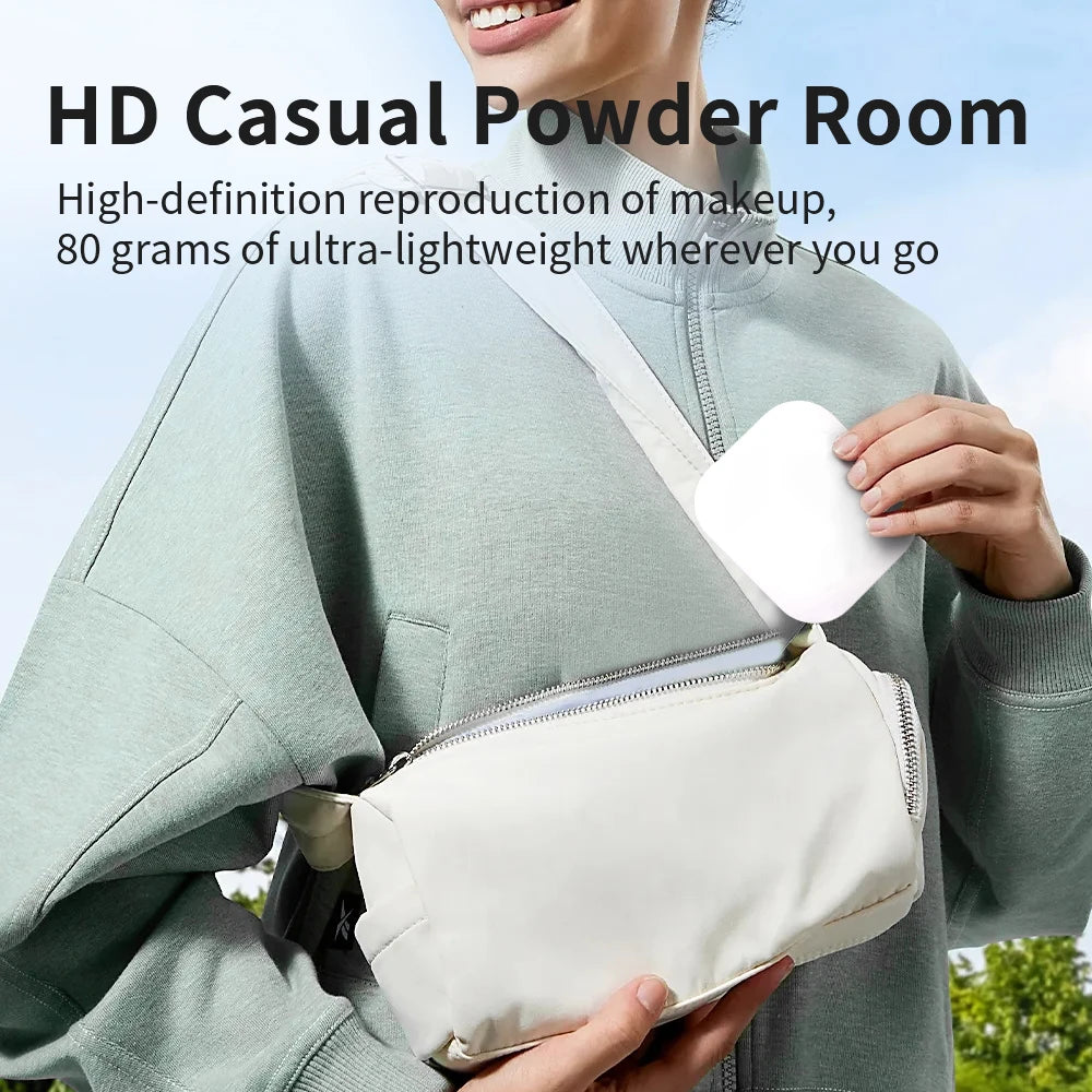 LED Compact Mirror with Lights — 1X/2X Magnification Folding Pocket Travel Mirror | Free UK Delivery