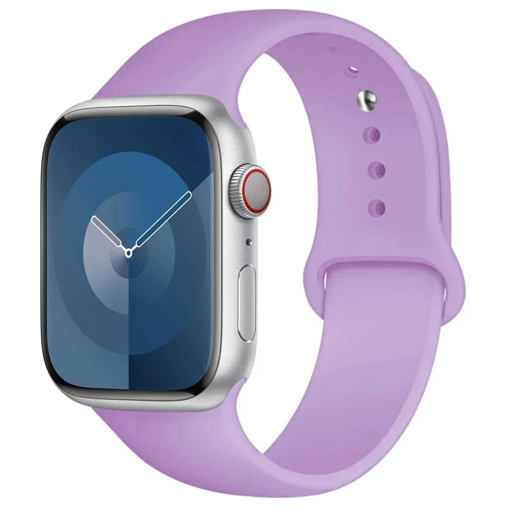 Silicone Apple Watch Band — All Series Compatible 38mm to 49mm | Free UK Delivery