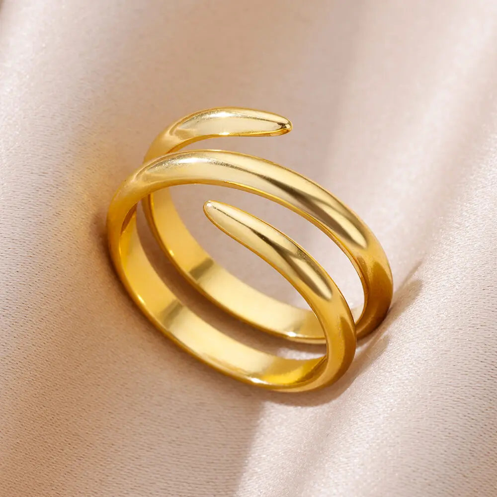 316L Stainless Steel Gold Ring — Never Fade Luxury Couples Ring | Free UK Delivery