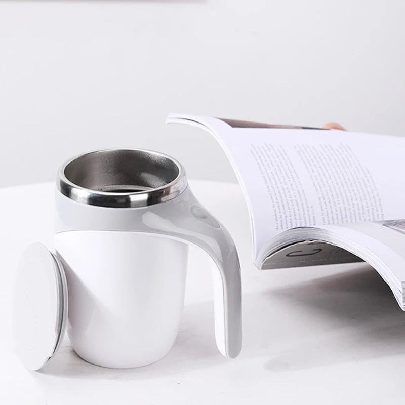 Self-Stirring Coffee Mug — USB Rechargeable Electric Mixing Cup for Coffee, Tea & Protein Shakes