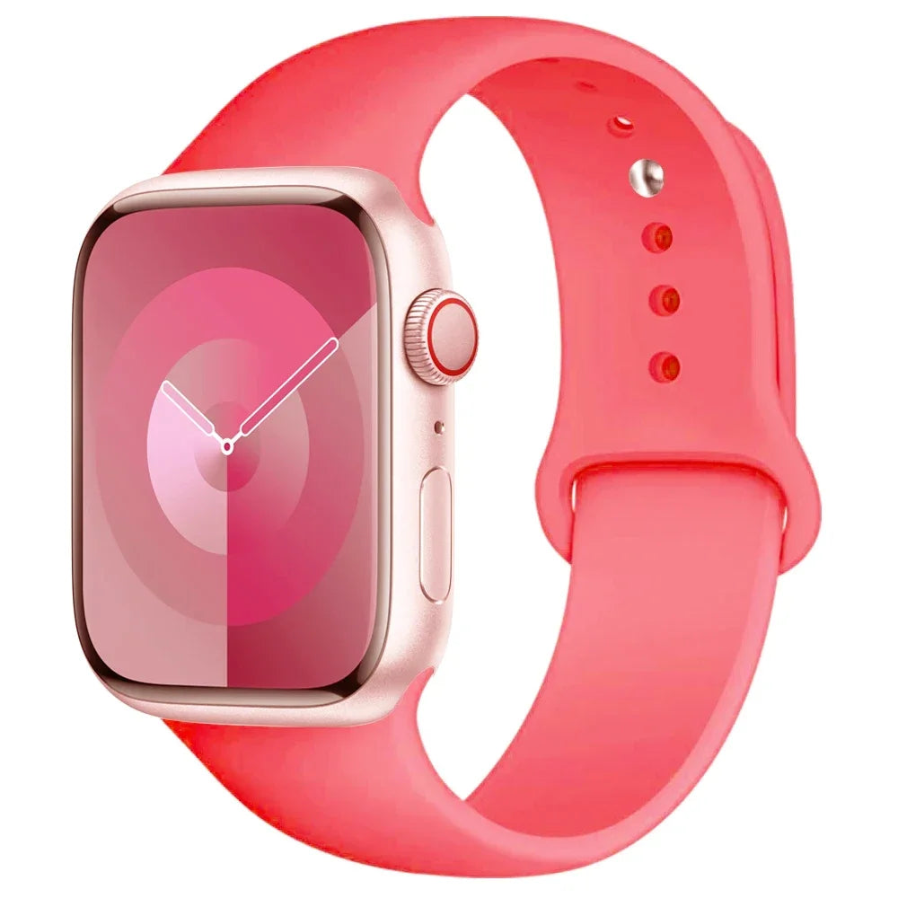 Silicone Apple Watch Band — All Series Compatible 38mm to 49mm | Free UK Delivery