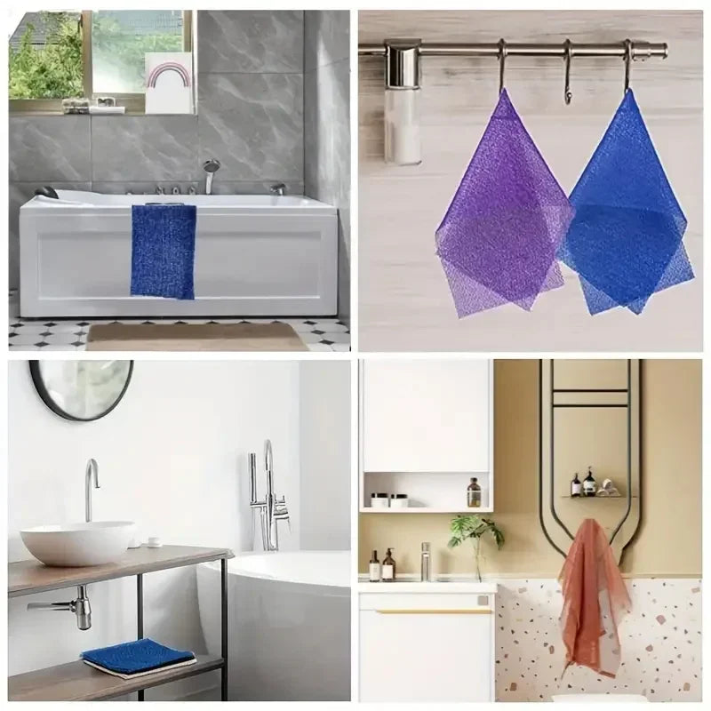 African Exfoliating Bath Sponge — Double-Sided Mesh Body Scrubber for Smooth Skin | Free UK Delivery