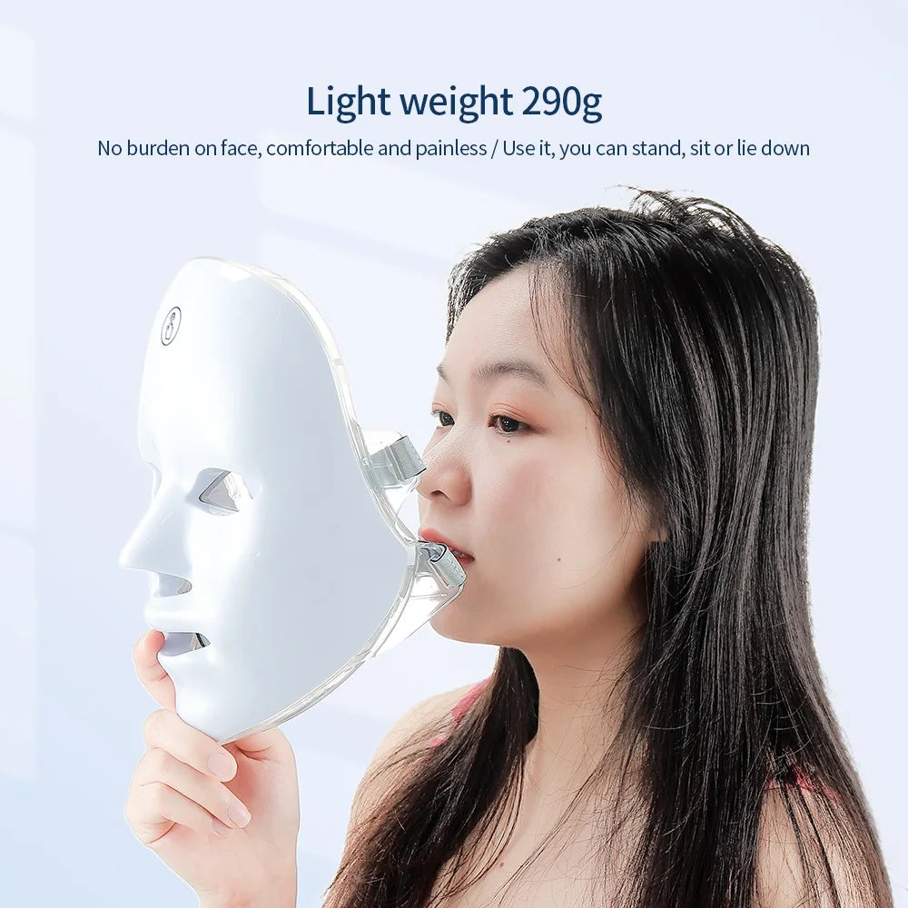7-Colour LED Face Mask — Wireless Photon Light Therapy for Acne, Firming & Glow | Free UK Delivery